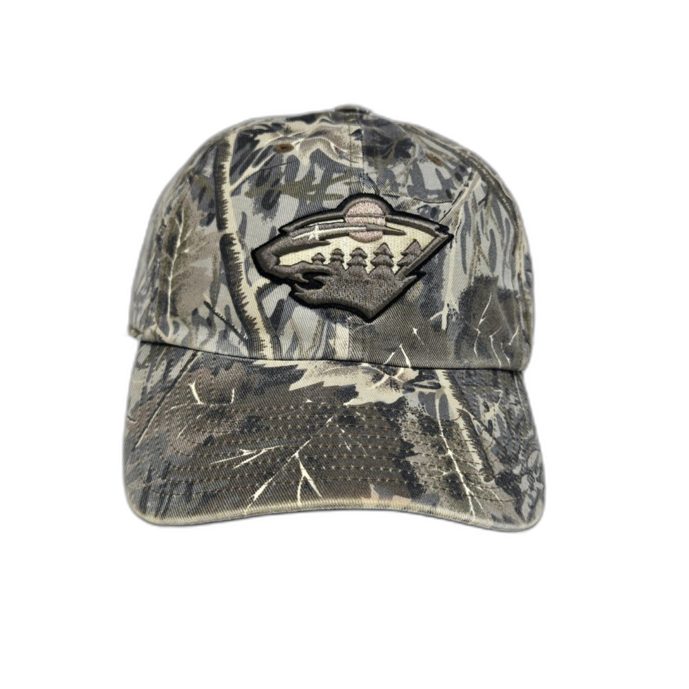 Vintage Minnesota Wild Camo Hat | Twins Enterprise Adjustable | Strapback Cap